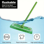 6 Pc Green Microfiber Mop Pads