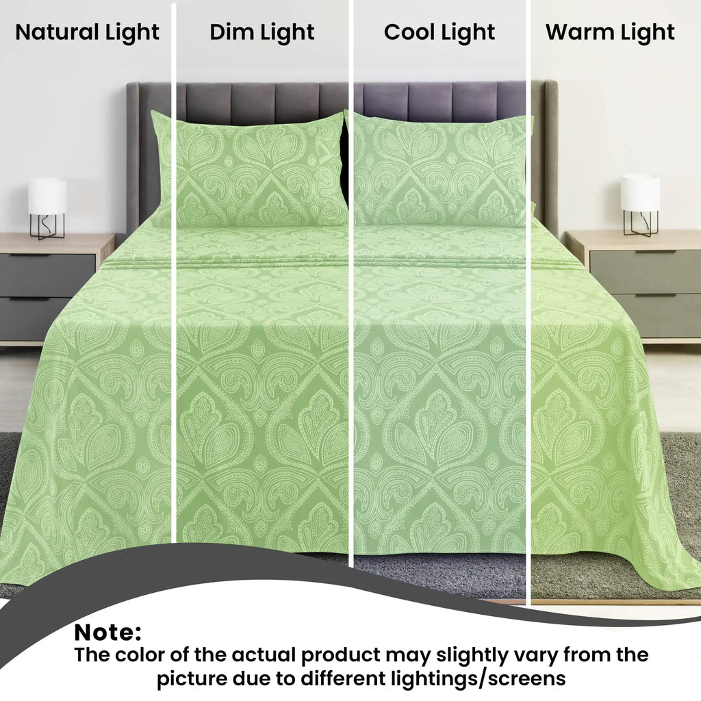 Lux Decor 4-Piece Paisley Bed Sheet Set