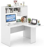 L Shaped Corner Desk with Hutch