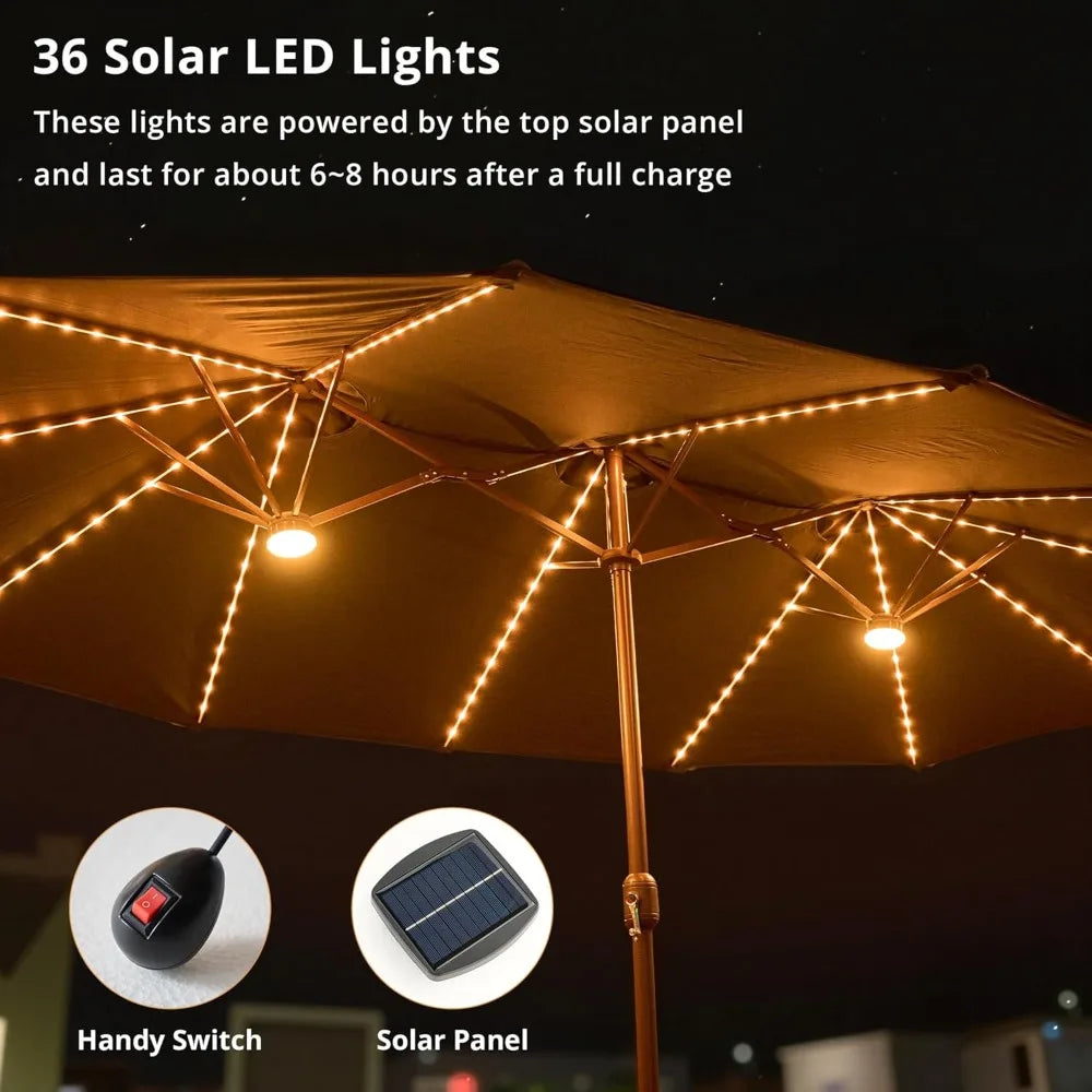 15ft Large Patio Umbrella & Base