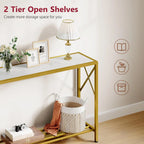 41.8" 2-Tier Console Table with Shelves