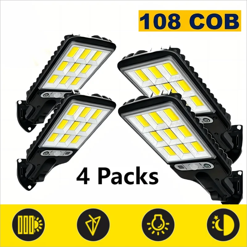 1/2/4-Pack Solar Street Lights