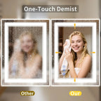 24"x32" LED Bathroom Mirror with Dimmable Lights