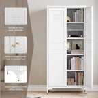61"Metal Storage Cabinet with4 Adjustable Shelves