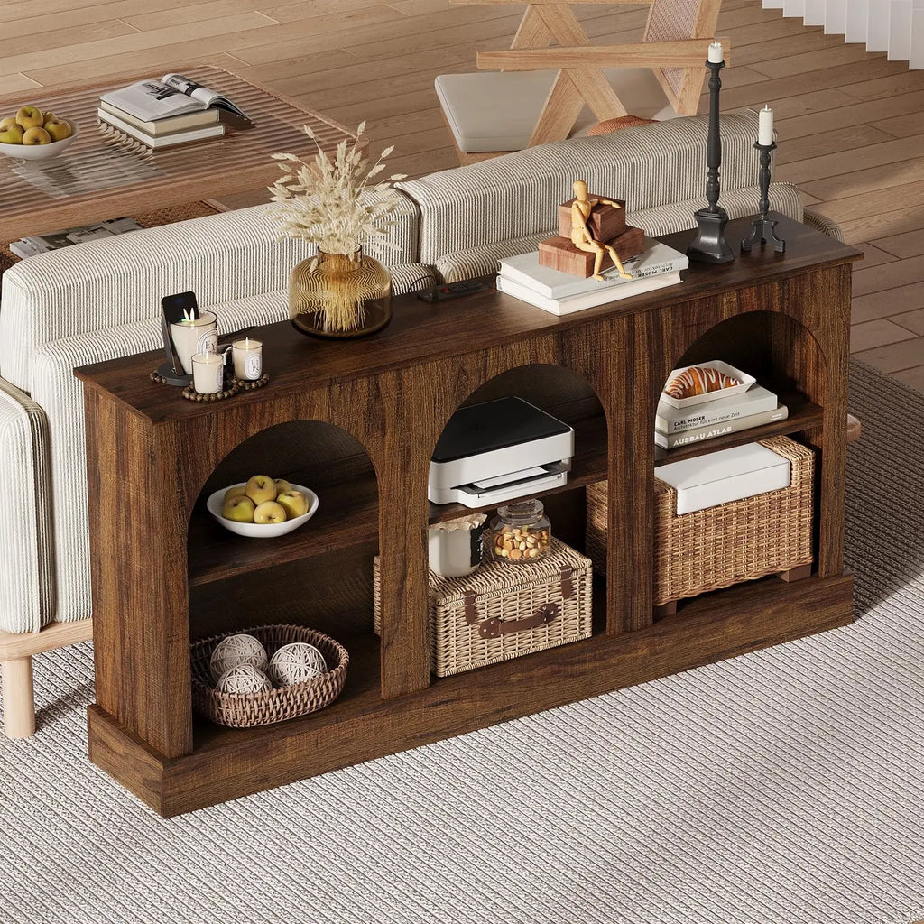 63"TV Stand With Power Outlets & USB