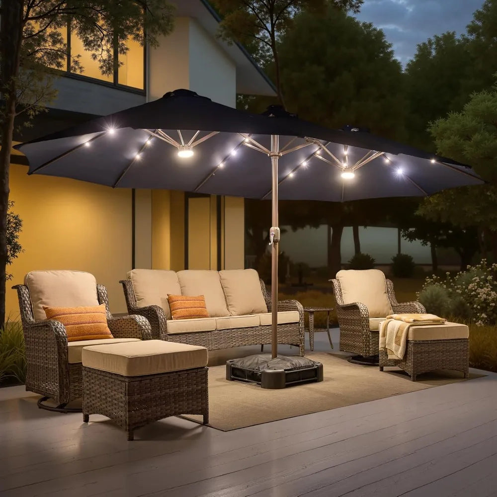 15ft Large Patio Umbrella & Base