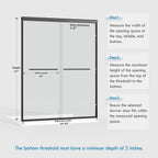 56-60" W x 72" H Semi-Frameless Sliding Shower Door Matte Black
