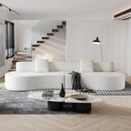 109" Modern Sectional Curved Couch,  4-Seater