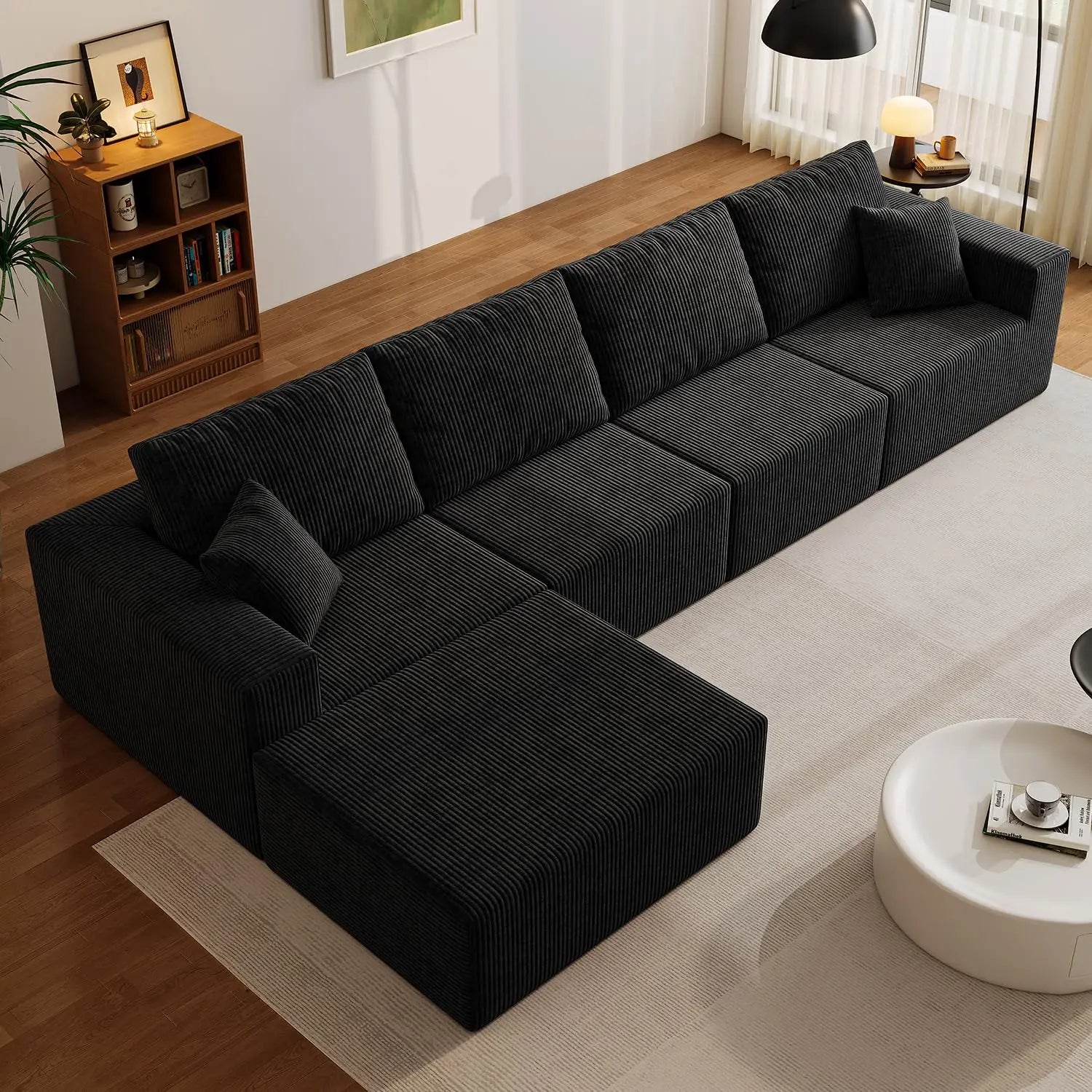 139" Sectional L-Shape Sofa With Chaise