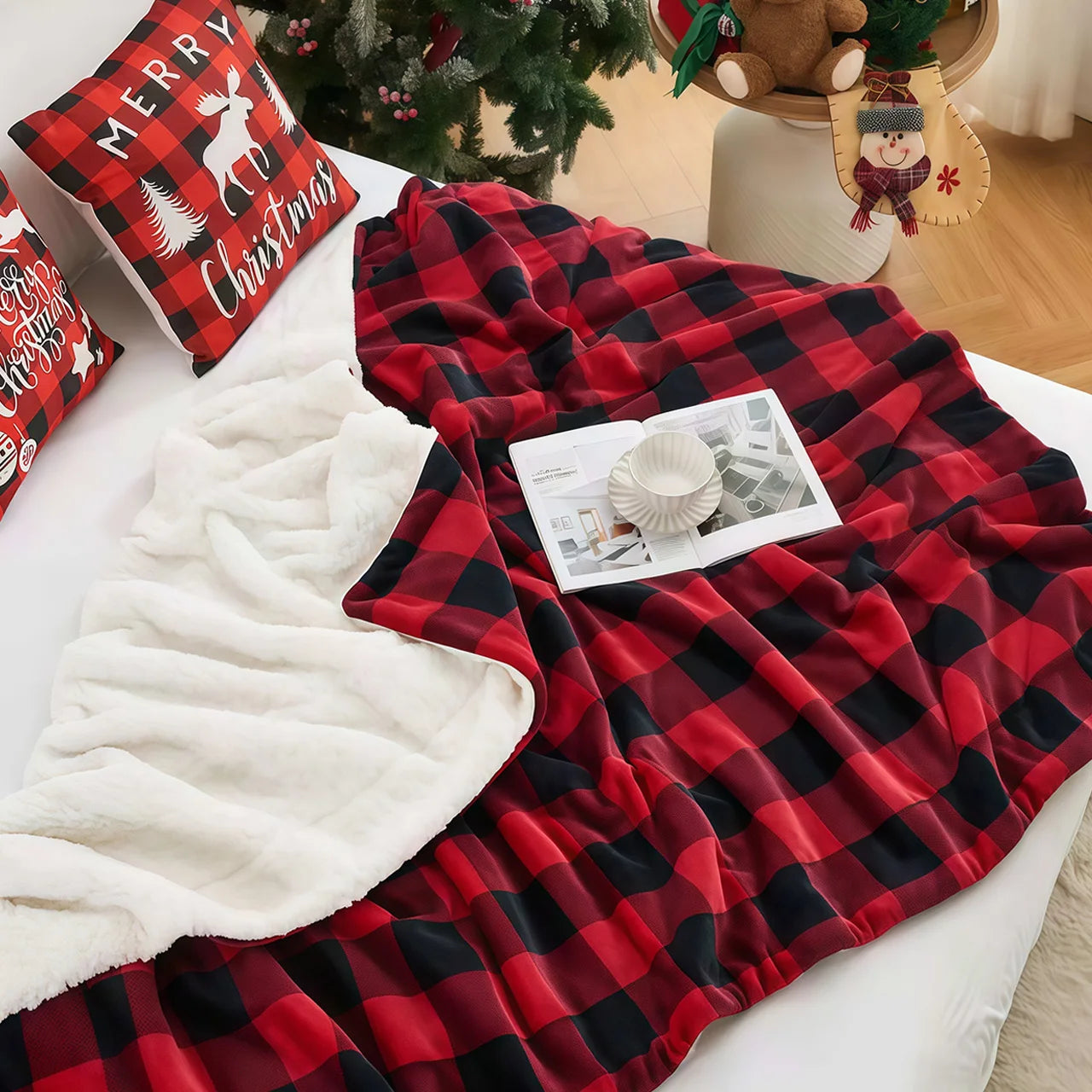 Cozy Fleece Buffalo Plaid Blanket