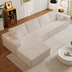 139" Sectional L-Shape Sofa With Chaise