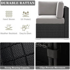 Wicker Rattan Patio Furniture Set With Fire Pit