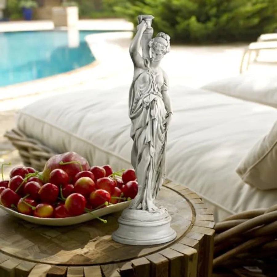 22" Greek Water Woman Outdoor Garden Statue