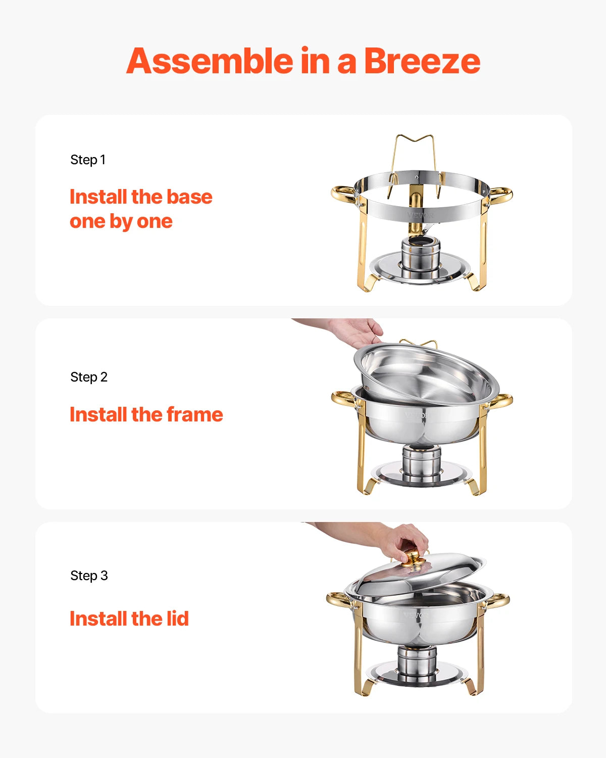 4 Piece Stainless Steel Chafing Dish