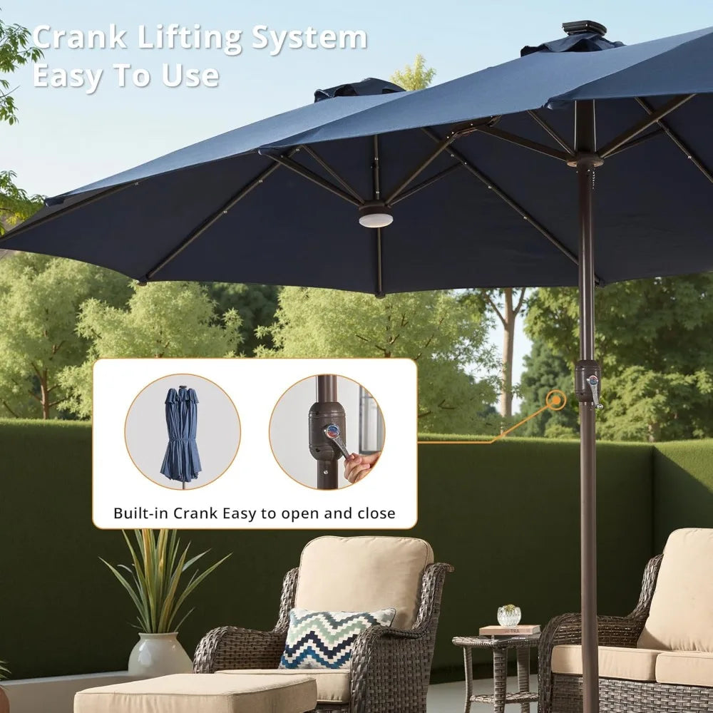 15ft Large Patio Umbrella & Base