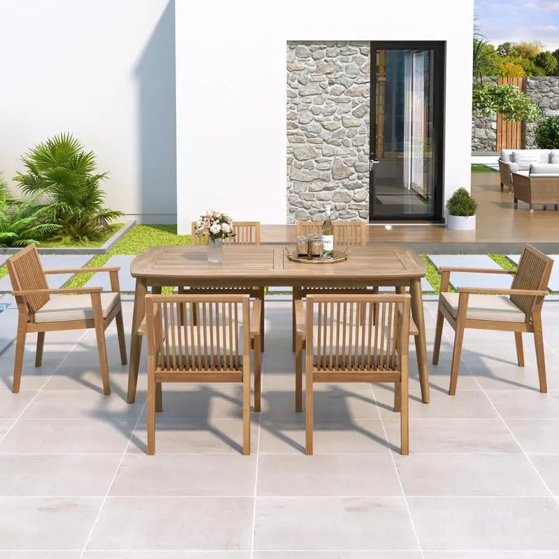 7-Piece Acacia Outdoor Dining Set