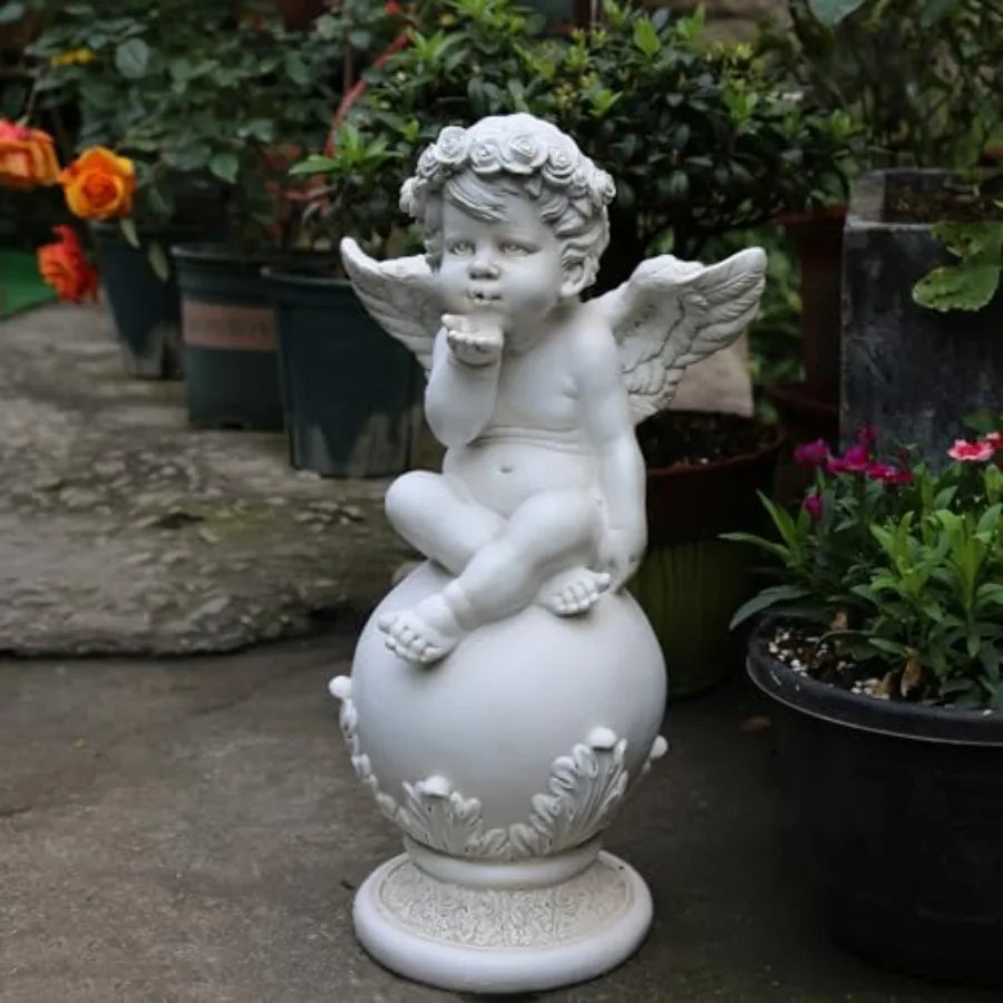 18in   Outdoor Cupid Sculpture