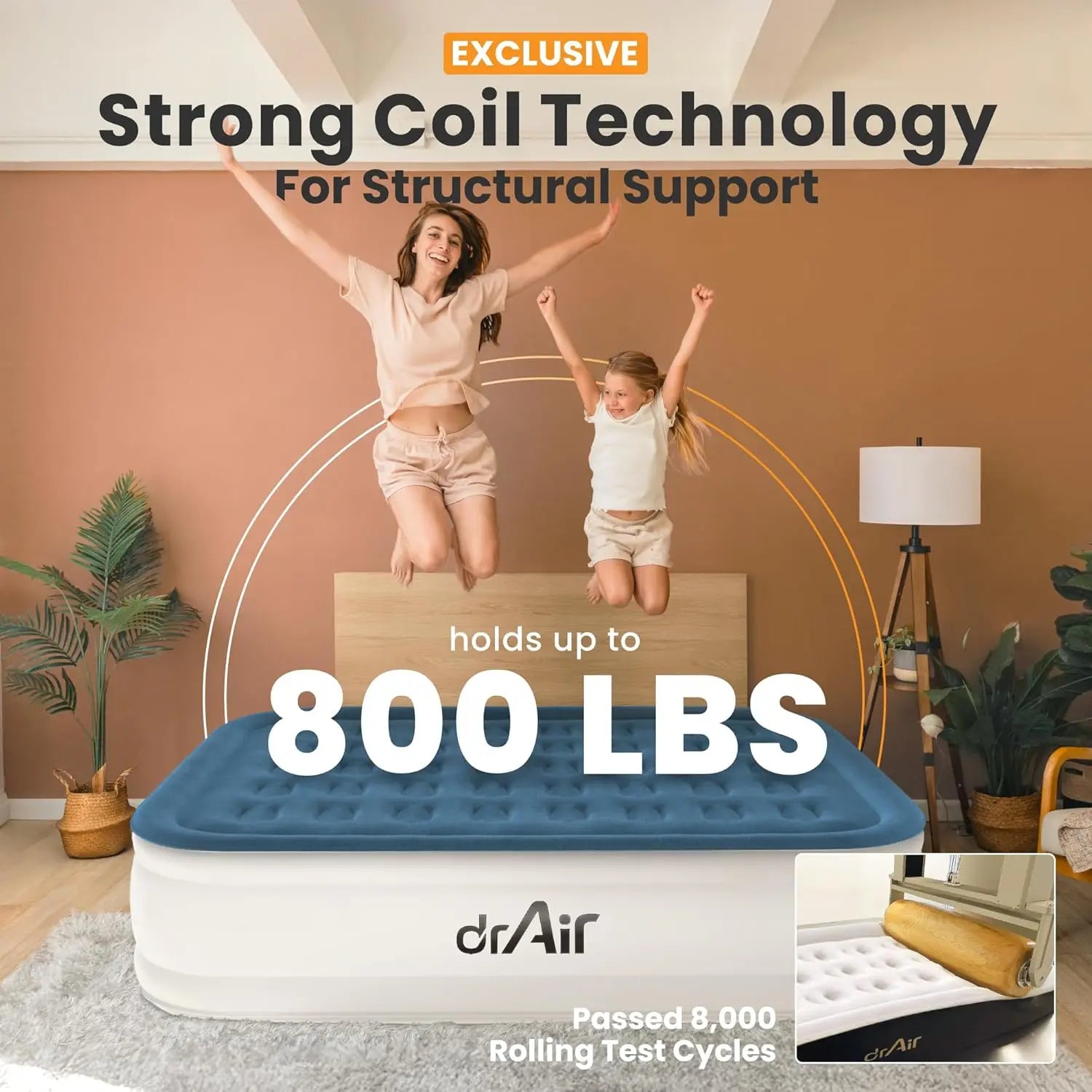 Queen Air Mattress with Built-in Air Pump