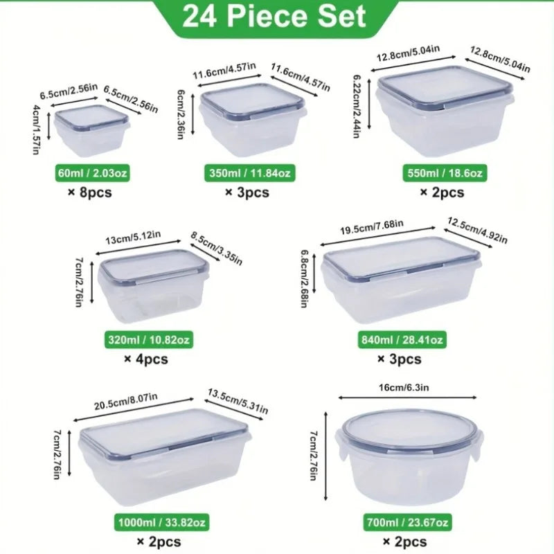 48Pcs BPA-Free Food Storage Set