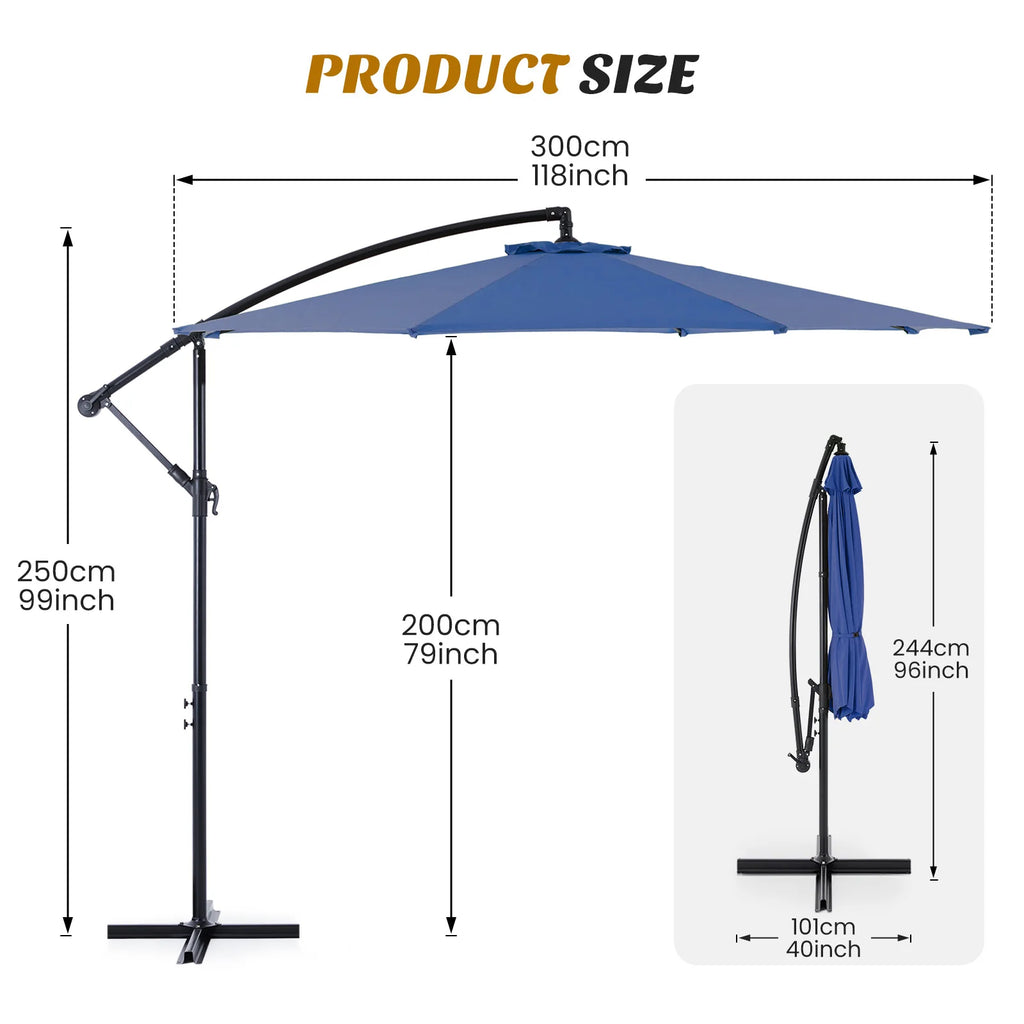 10 FT Patio Umbrella  With Easy Tilt Adjustment