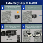 3 Pack Outdoor Solar security Lights
