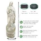 Outdoor Jesus Statue With Solar Lights