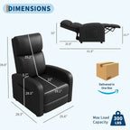 Leather Recliner Chair With Side Pocket