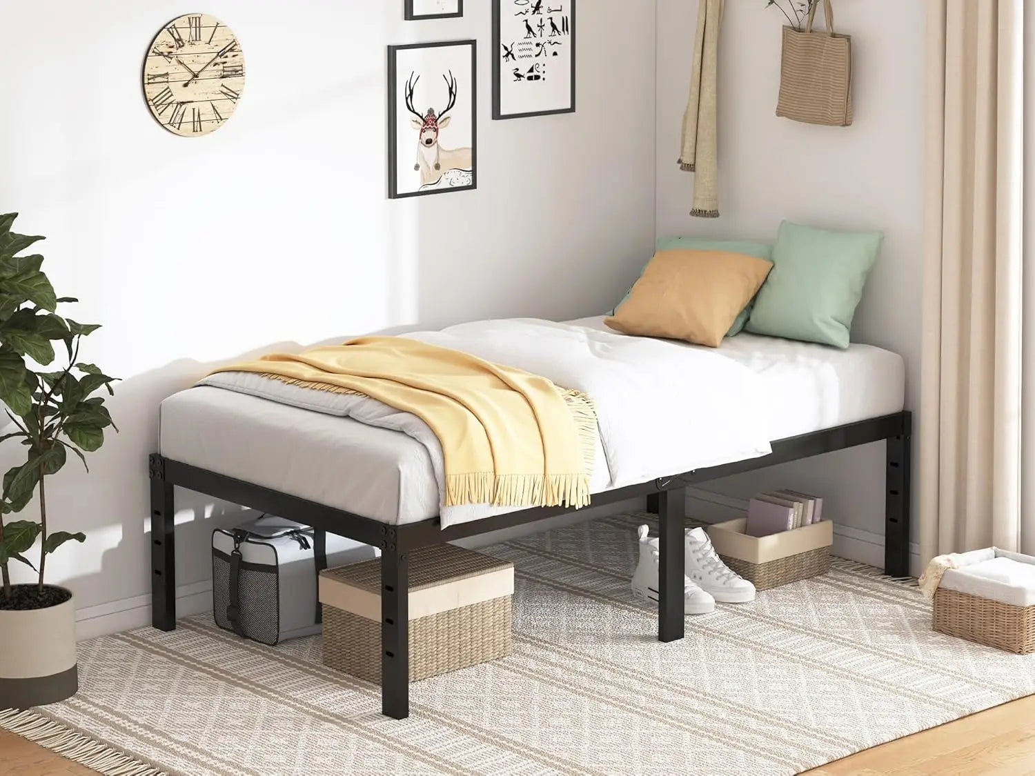 Heavy Duty Twin Platform Bed Frame