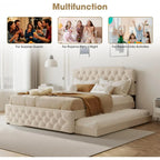 Queen Size Upholstered Platform Bed