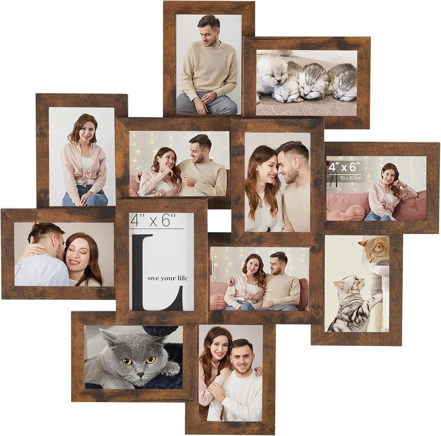 12-Pack 4x6 Photo Frames Collage Wall Decor