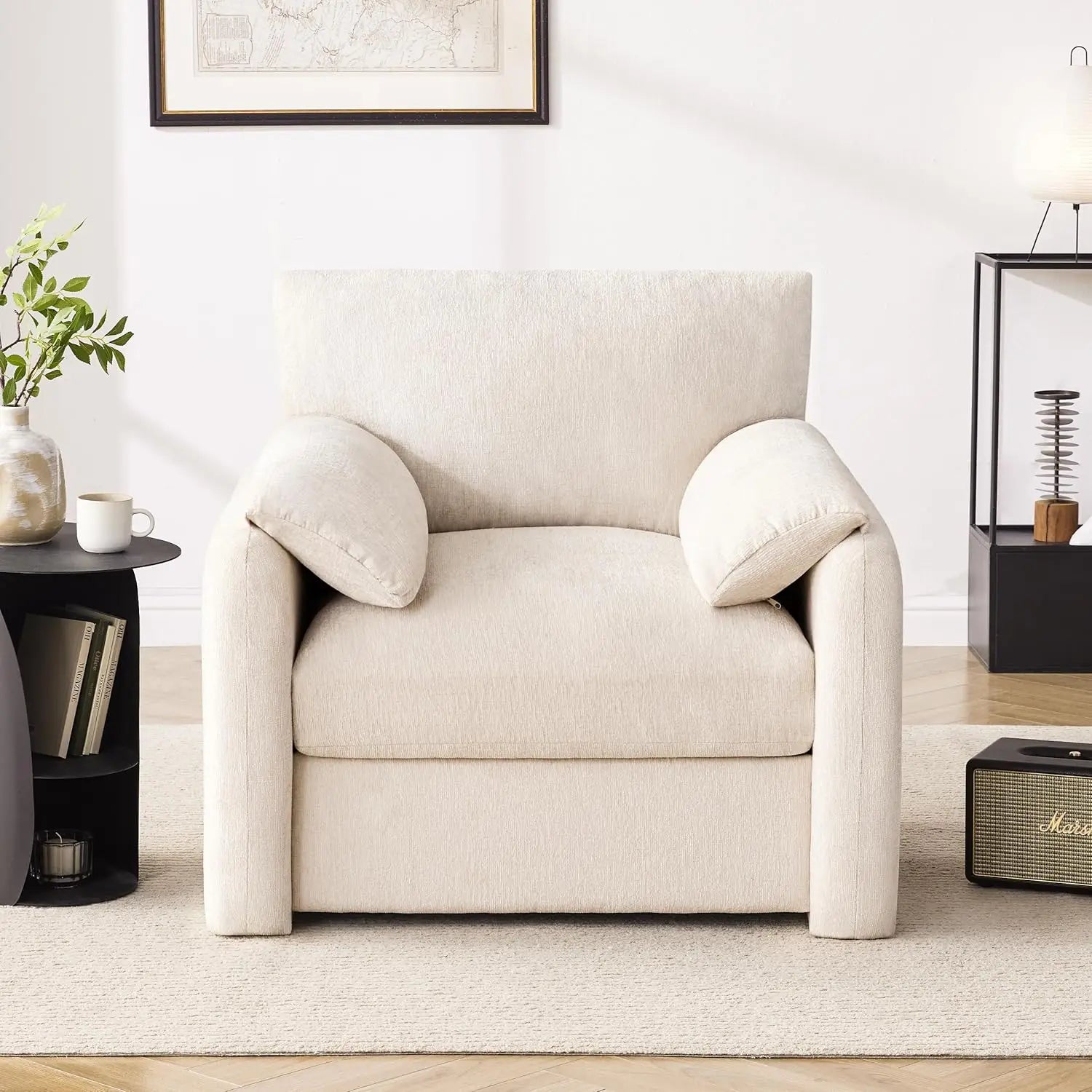 38.6in Chenille Oversized Armchair