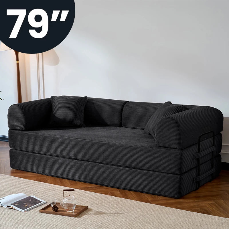 79’’ Folding Convertible Sofa Bed ,Corduroy