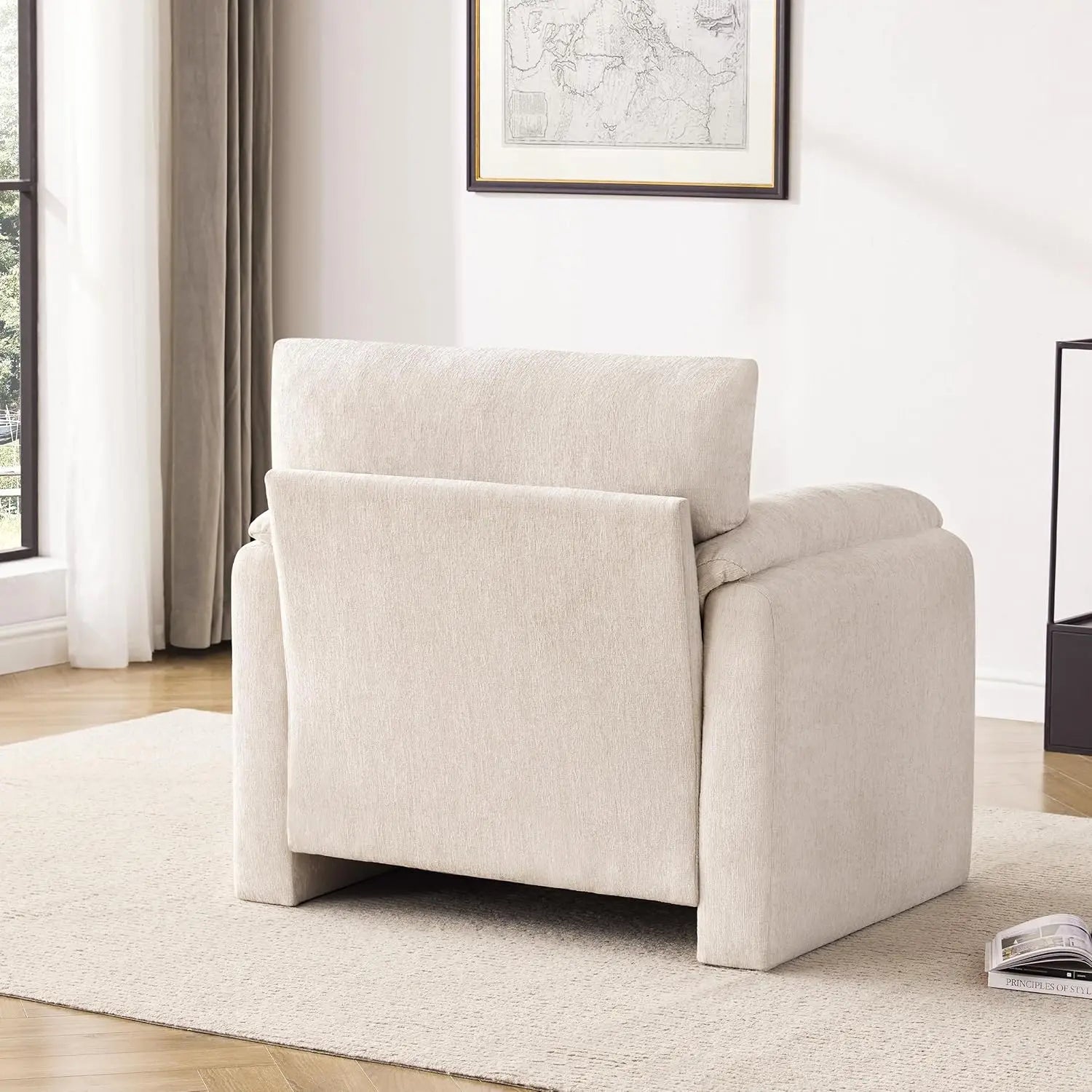 38.6in Chenille Oversized Armchair