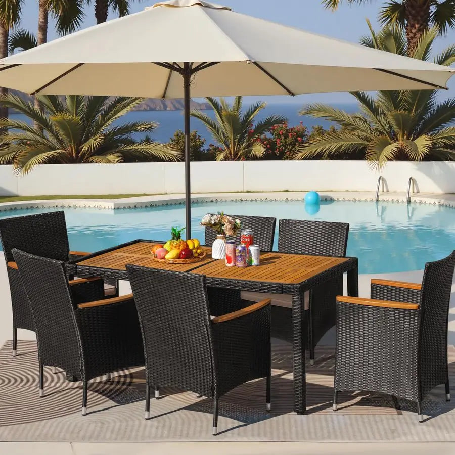 7 Pieces Outdoor Patio Dining Set