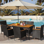 7 Pieces Outdoor Patio Dining Set
