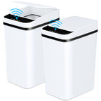 2 Pack  Bathroom Automatic Trash Cans Touchless