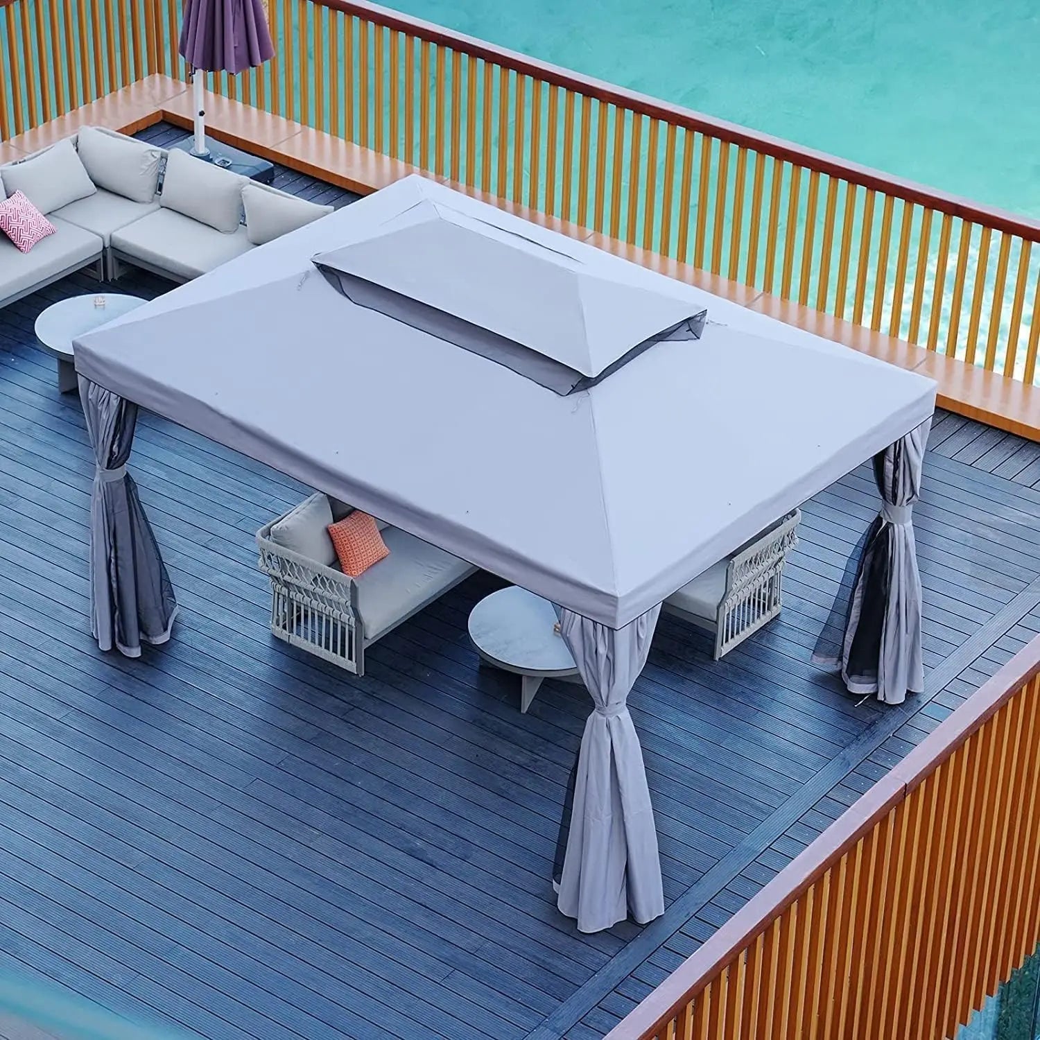 10x13 FT Gazebo With Mosquito Netting