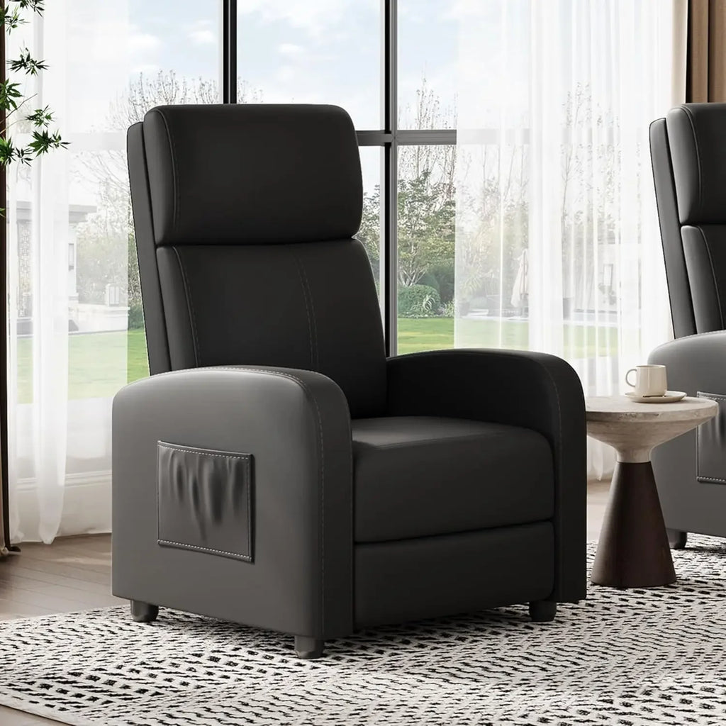 Leather Recliner Chair With Side Pocket