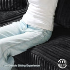 Reversible Chaise Sectional Sofa in Corduroy