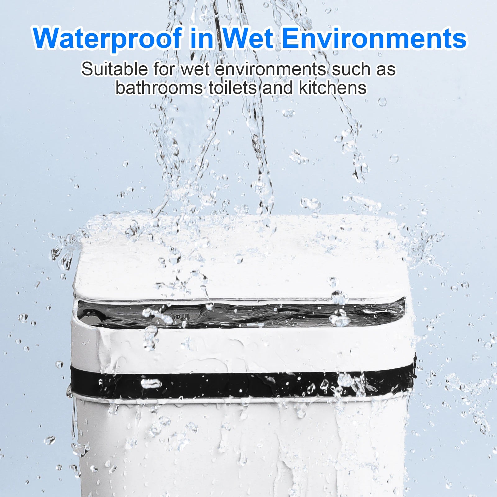 2 Pack  Bathroom Automatic Trash Cans Touchless