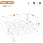 Modern Velvet Daybed with Trundle