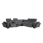 6 Piece Power Reclining Leather Sectional Sofa