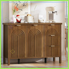 Modern Fluted Buffet Cabinet with Storage