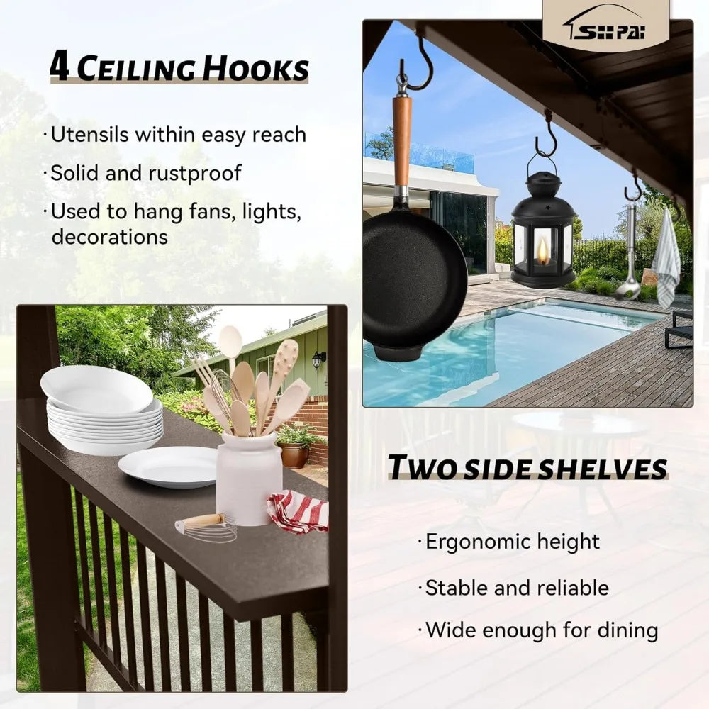 6.5x12FT Hardtop All-Weather Gazebo