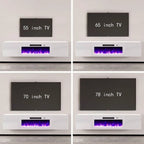 Electric Fireplace TV Stand, Glossy White