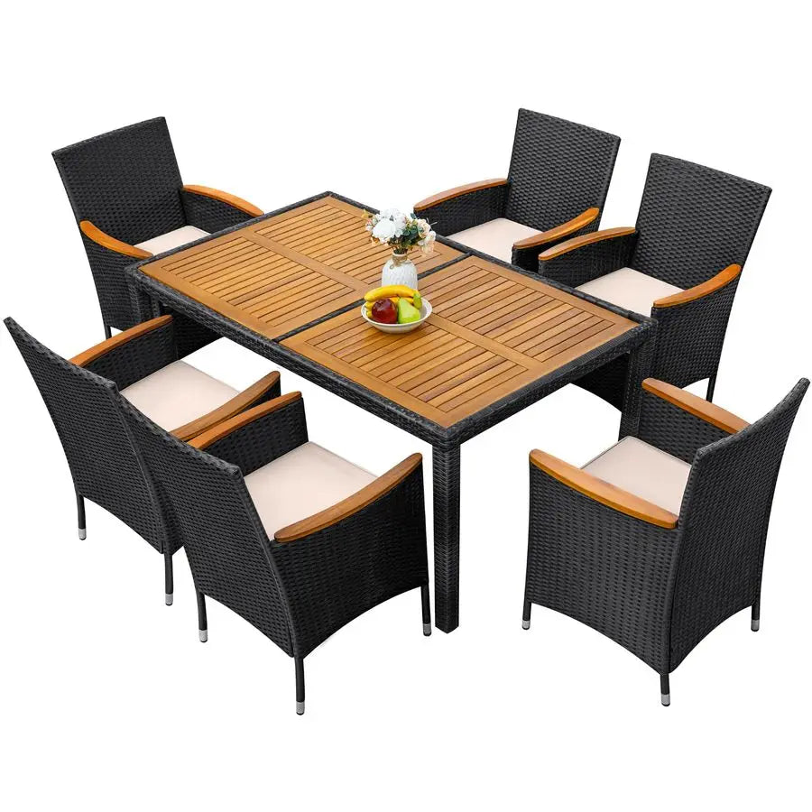 7 Pieces Outdoor Patio Dining Set