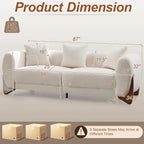 87" Modern Cloud Couch with Deep Seat