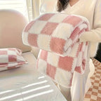Blue/White Checker Board Blanket