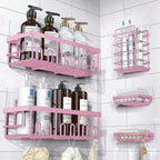 5-Pack Rustproof Stainless Steel Adhesive Shower Caddy