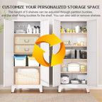 75.2" Tall White Metal Storage Cabinet